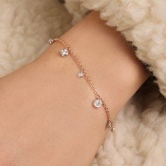 Pırlantalı İnce Rose Bileklik