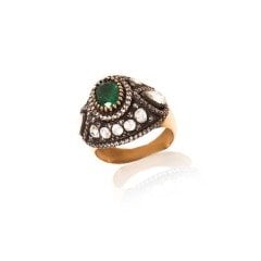Pırlanta Elmas Emerald Yüzük