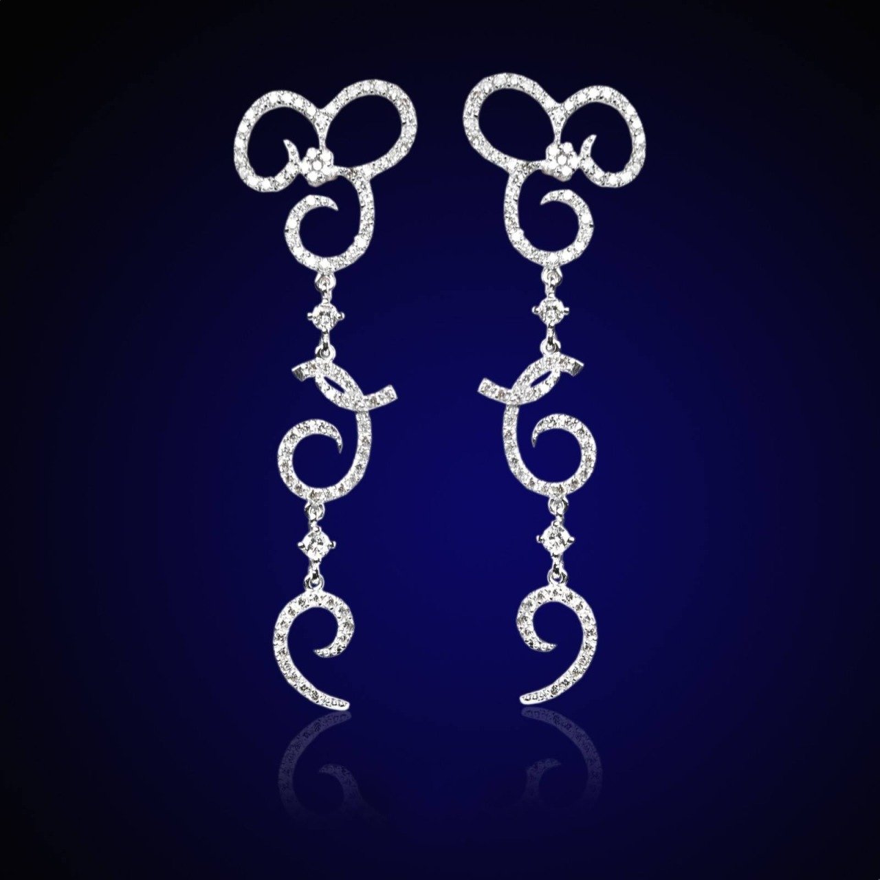 Pırlanta Taşlı Küpe