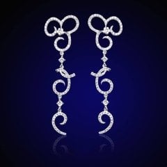 Pırlanta Taşlı Küpe