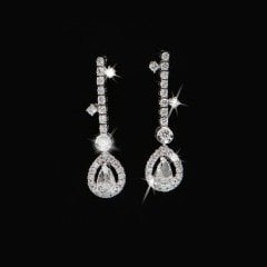 Pırlanta Taşlı Elmas Küpe