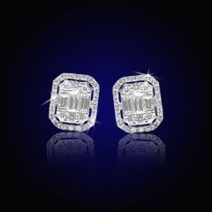 Pırlanta Taşlı Küpe