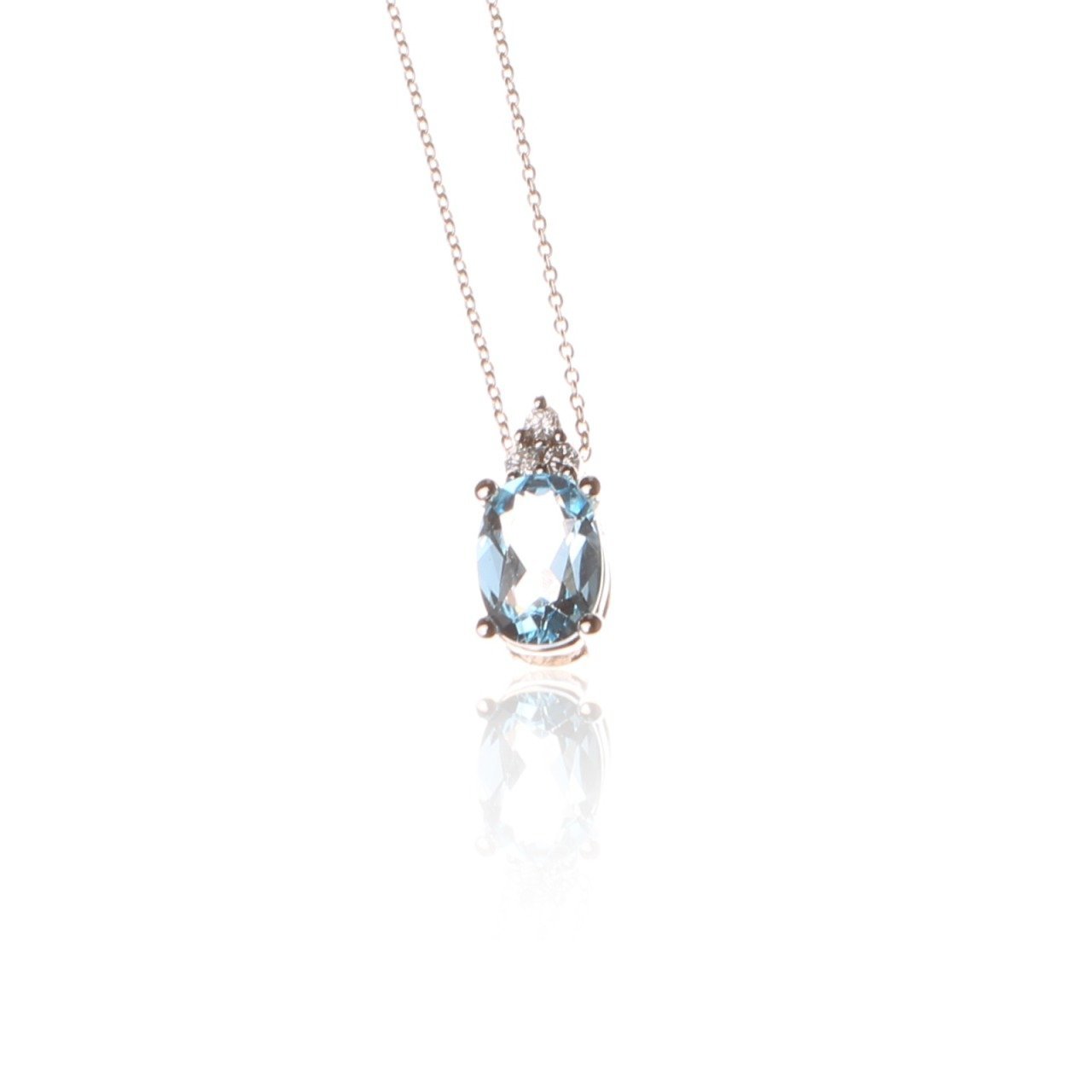 Pırlanta Blue Topaz Kolye