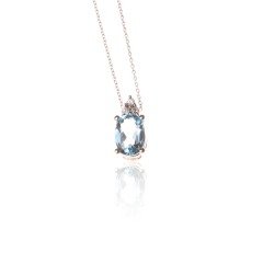 Pırlanta Blue Topaz Kolye