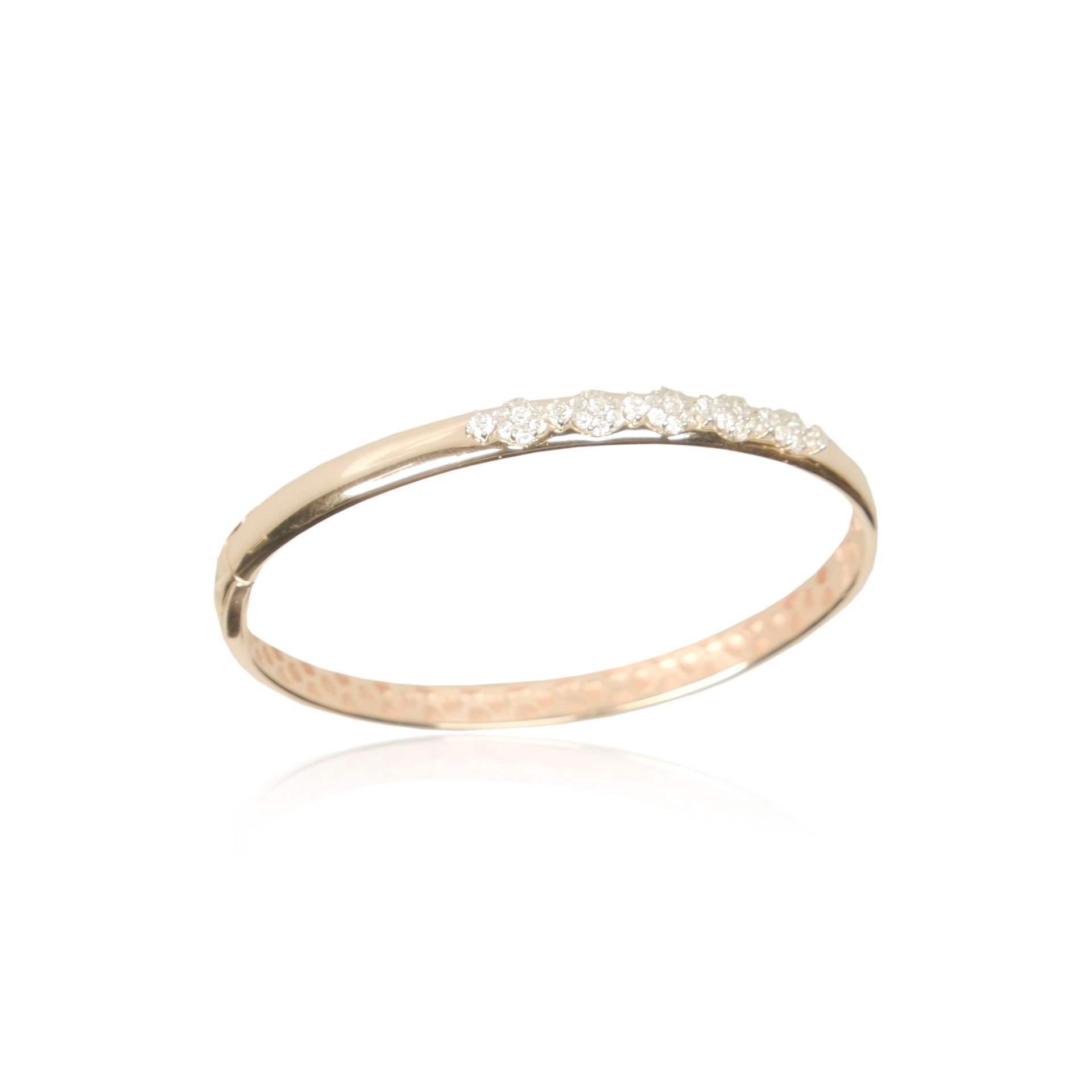 Pırlanta Taşlı 14 Ayar Altın Bilezik