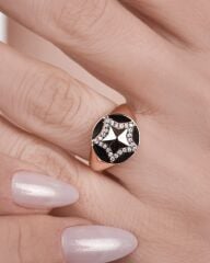 Pırlanta Taşlı 14 Ayar Altın Yüzük