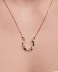 14 Ayar Altın Pırlanta Taşlı Kolye