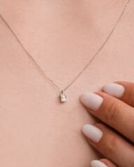 14 Ayar Pırlanta Taşlı Altın Kolye