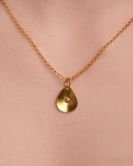 14 Ayar Pırlanta Taşlı Altın Kolye