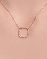 14 Ayar Pırlanta Taşlı Altın Kolye