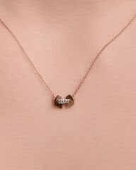 14 Ayar Pırlanta Taşlı Altın Kolye