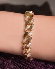 14 Ayar Pırlanta Taşlı Altın Bileklik