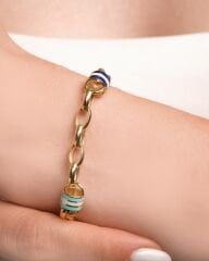 14 Ayar Mineli Altın Bileklik