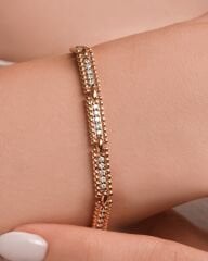 14 Ayar Pırlanta Taşlı Altın Bileklik