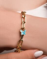 14 Ayar Mineli Altın Bileklik