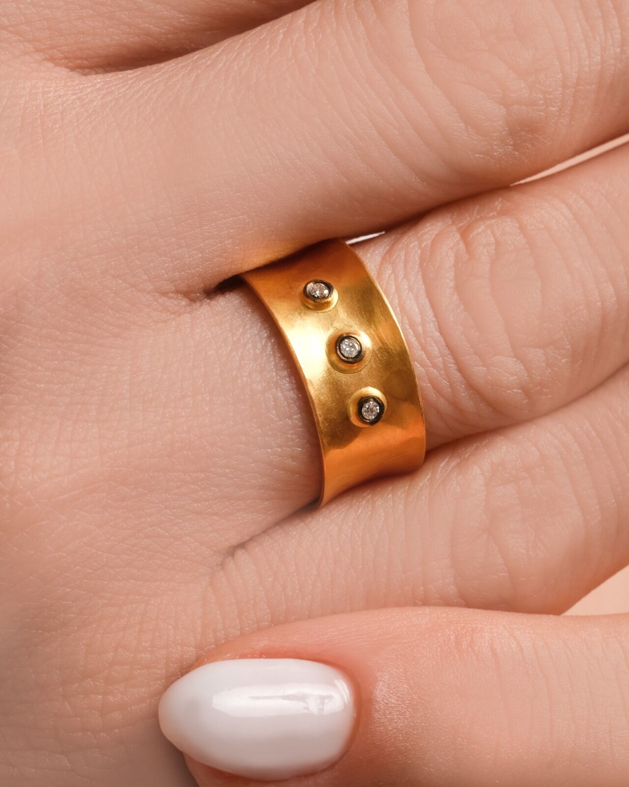 14 Ayar Pırlanta Taşlı Altın Yüzük