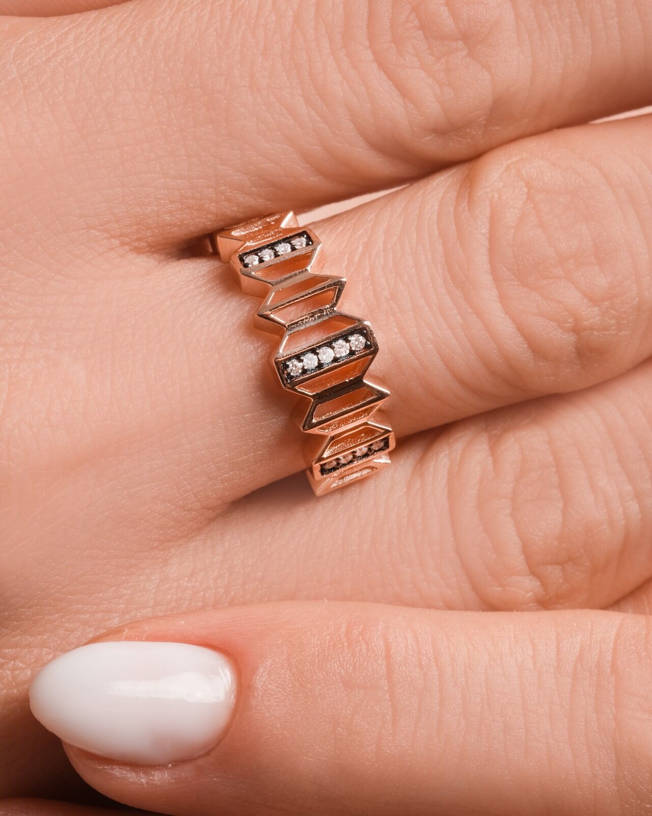 14 Ayar Pırlanta Taşlı Altın Yüzük