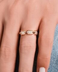 Pırlanta Taşlı 14 Ayar Altın Yüzük