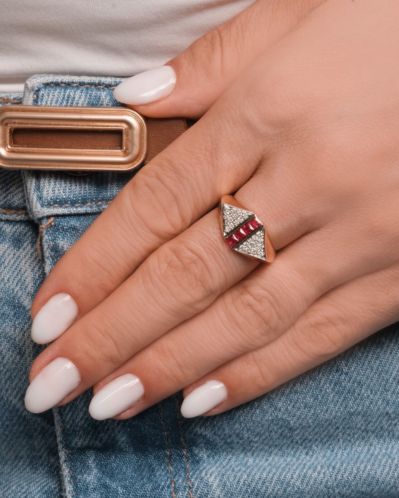 Pırlanta Taşlı 14 Ayar Altın Yüzük