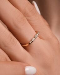 Pırlanta Taşlı 14 Ayar Altın Yüzük