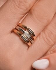 Pırlanta Taşlı 14 Ayar Altın Yüzük